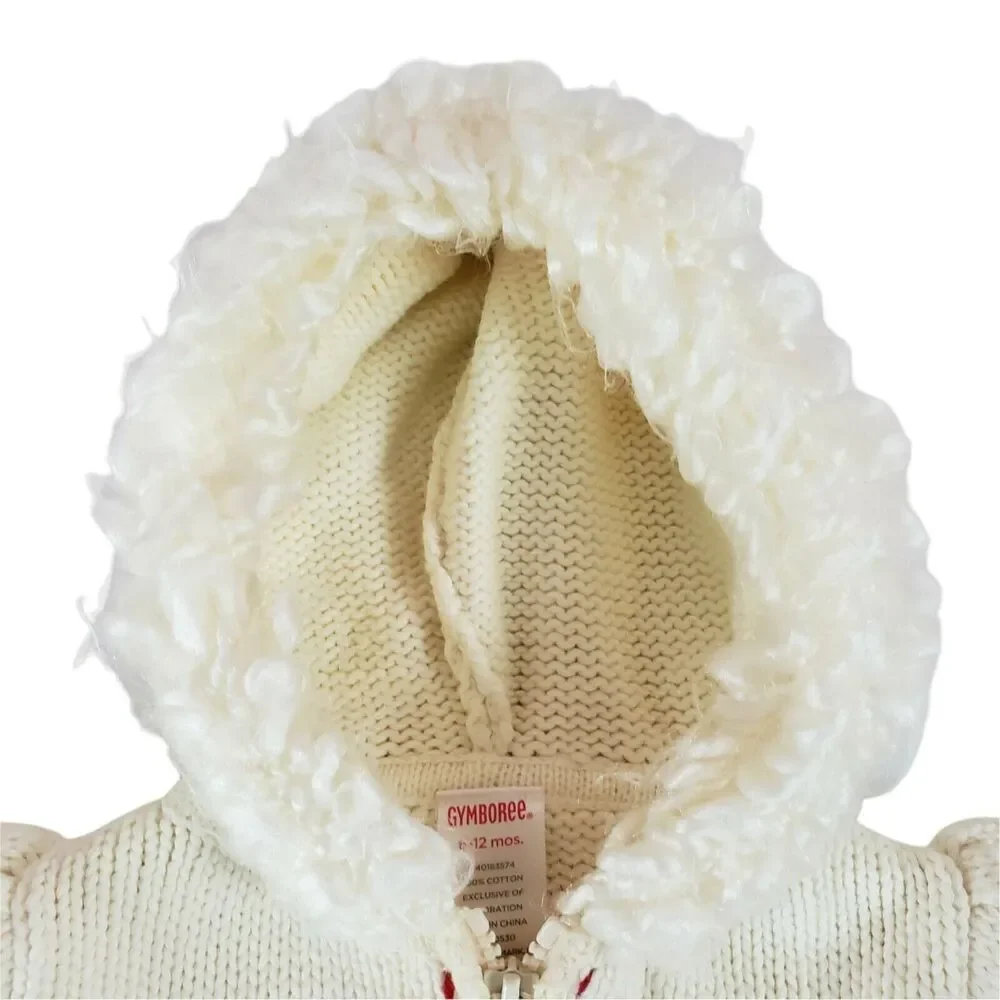 Gymboree Girls 6-12 MOS Hooded Zipper Jacket Warm Cute Peruvian Doll Peru Cotton